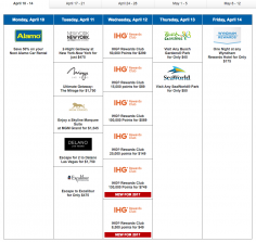 Previewing first 2 weeks of Daily Getaway 2017 Packages