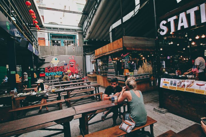 A Trendy Food Hall in Ho Chi Minh City (Saigon), Vietnam