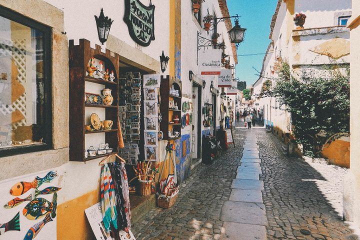 Drinking Ginja de Óbidos in Portugal