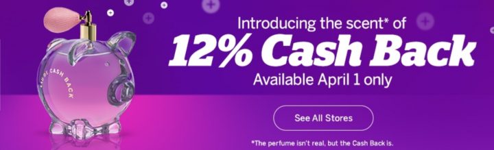 Today Only- 12% Cash Back at Ebates