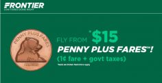 $15 Frontier Flights During Their “Penny” Fare Sale