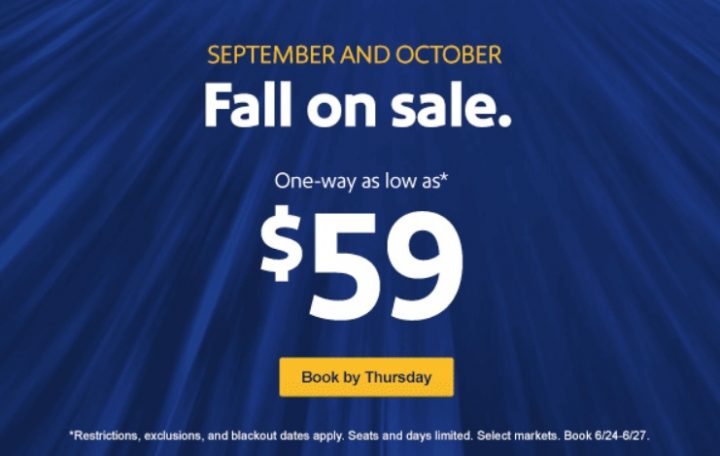 Southwest Nationwide Sale: $54 Flights One-Way