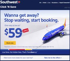 Southwest Fall Nationwide Sale: $49 Flights One-Way