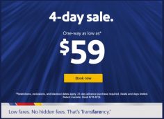 Southwest 4-Day Sale: $45 Flights One Way