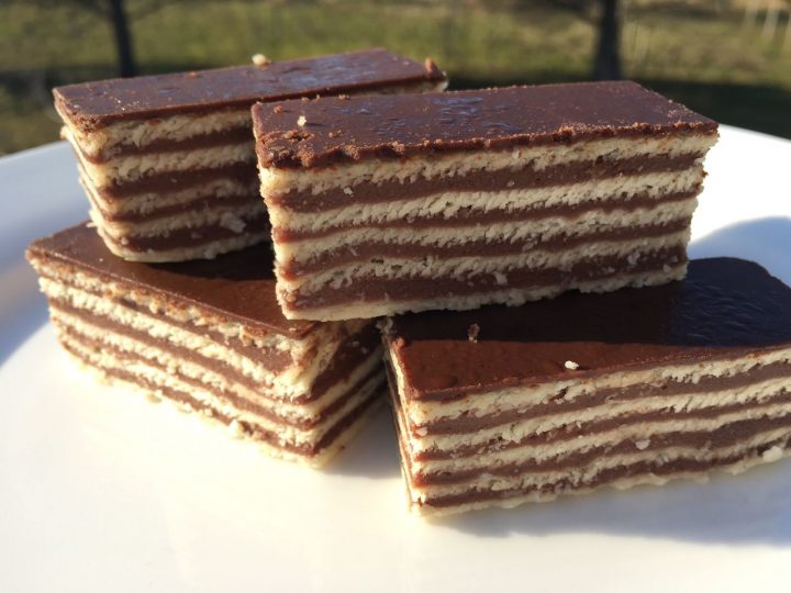 Croatian Dessert: Madarica (Layered Chocolate Slice)