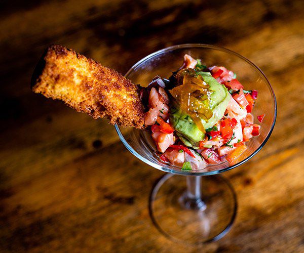 Recipe of the week: Salmon belly ceviche with cornbread biscotti