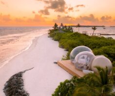 New romantic beach bubble experience at Finolhu Baa Atoll Maldives