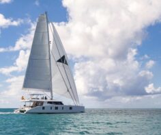 Luxury catamaran yacht escapes to the Balearic Islands