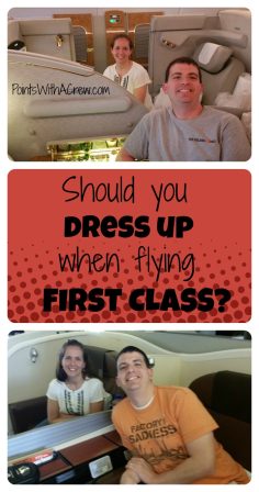 Should you dress up when flying first class?