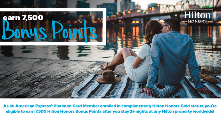 Earn 7,500 (extra!) Hilton points for 2-night stay
