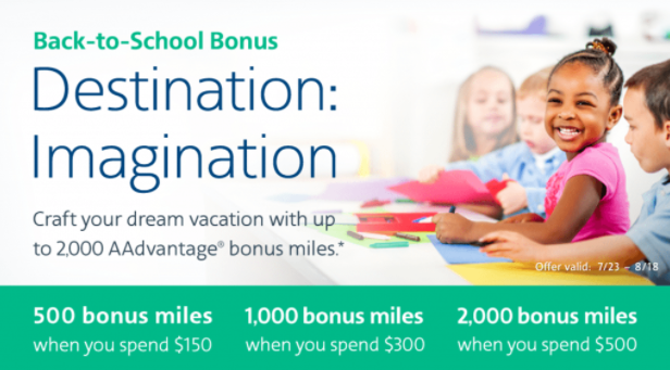 AA shopping portal goes back to school: up to 2000 AAdvantage miles