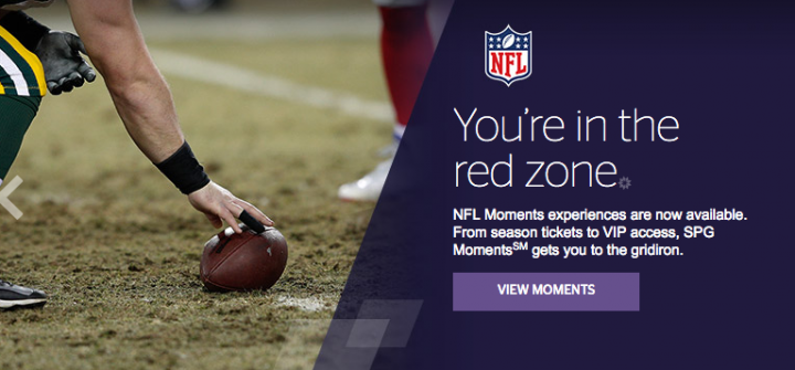 Use your Starpoints for amazing SPG Moments NFL Experience
