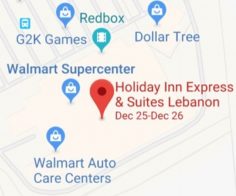 Spoiler alert: the Holiday Inn Express is NOT inside Walmart