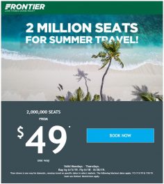 Frontier Beats Its Own Price Again…2 Million Seats on Sale from $25