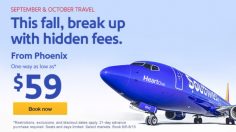 Southwest Sale: $54+ Fares This Fall