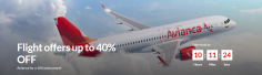 Today Only! Up to 40% off Your Avianca Flight!