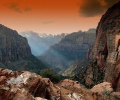 Photograph of the week: Sunset at Zion Canyon, Zion National Park, Utah Mountains