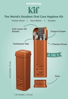 Kickstarter: KIF – Pocket-Sized Titanium Toothbrush Kit For On-The-Go