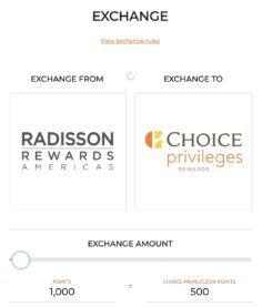 Convert Radisson Rewards points to Choice Privileges (now live!)