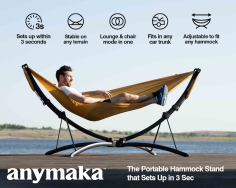 Kickstarter – anymaka: The Portable Hammock Stand that Sets Up in 3 Seconds
