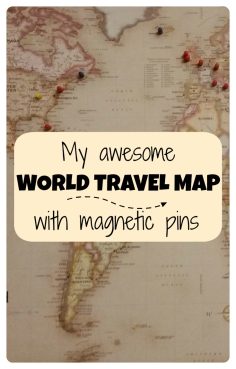 My awesome world travel map with pins is on sale